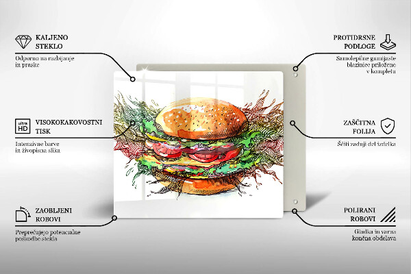 Kitchen worktop saver Drawing hamburger