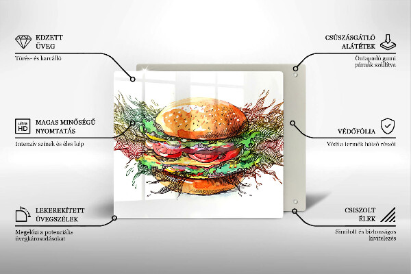 Kitchen worktop saver Drawing hamburger