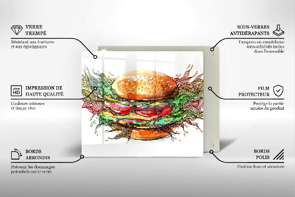 Kitchen worktop saver Drawing hamburger