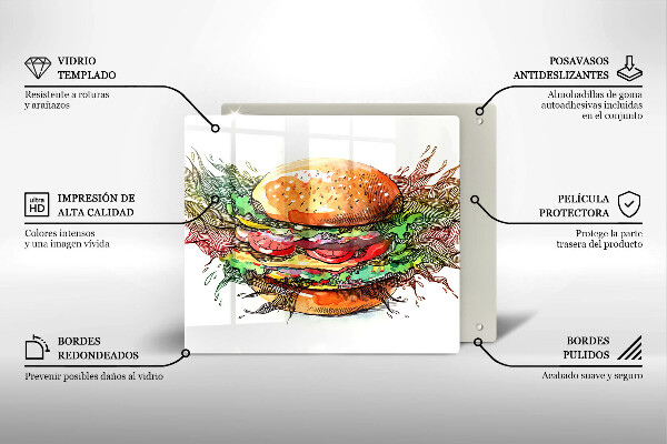 Kitchen worktop saver Drawing hamburger