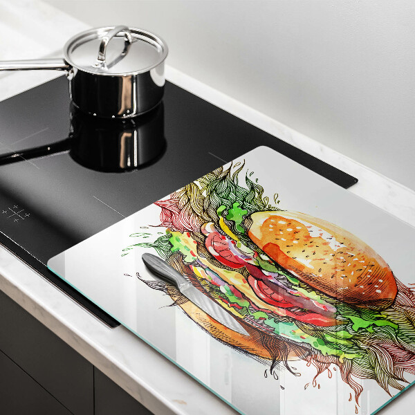 Kitchen worktop saver Drawing hamburger