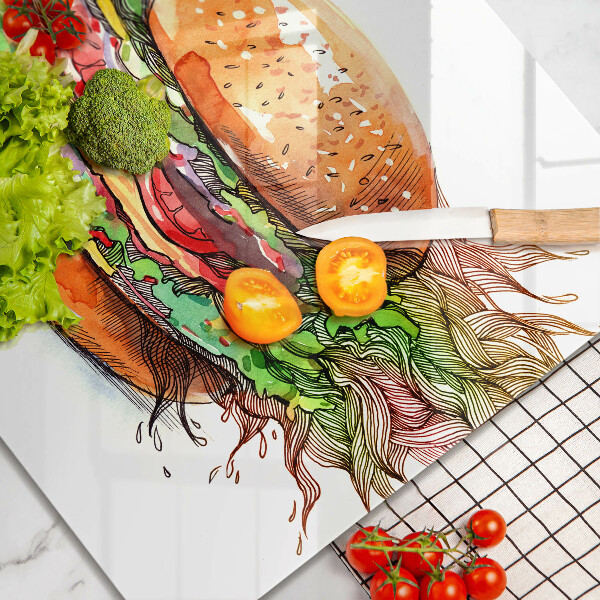 Kitchen worktop saver Drawing hamburger