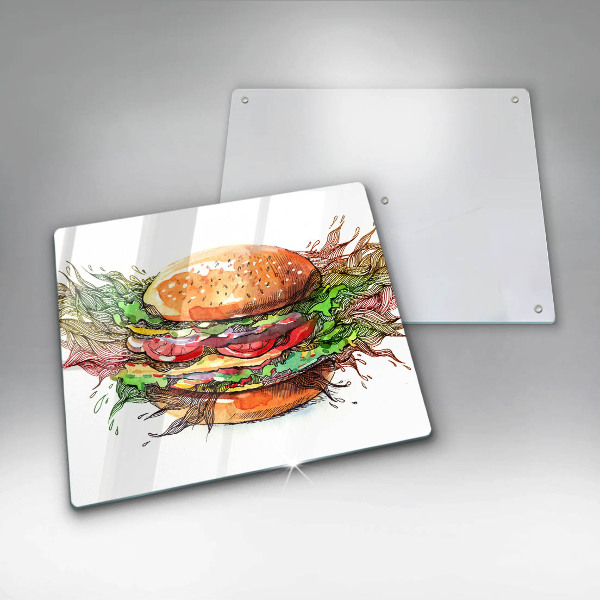 Kitchen worktop saver Drawing hamburger