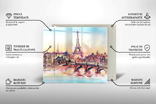 Kitchen worktop saver Paris landscape Eiffel Tower