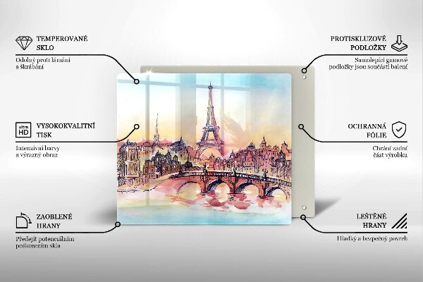 Kitchen worktop saver Paris landscape Eiffel Tower