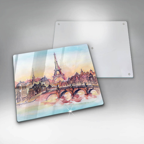 Kitchen worktop saver Paris landscape Eiffel Tower