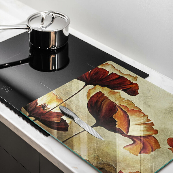 Kitchen worktop saver Painted boho flowers