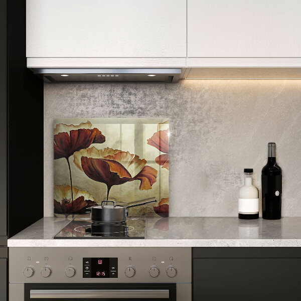 Kitchen worktop saver Painted boho flowers