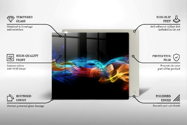 Kitchen worktop saver Colorful smoke