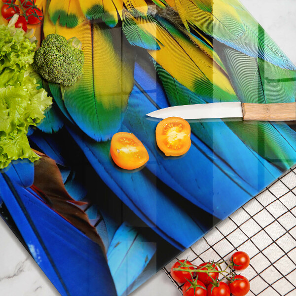 Induction hob cover Colorful parrots