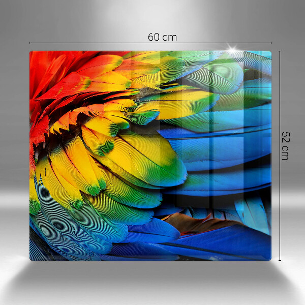 Induction hob cover Colorful parrots