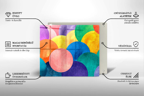 Induction hob cover Colorful wheels