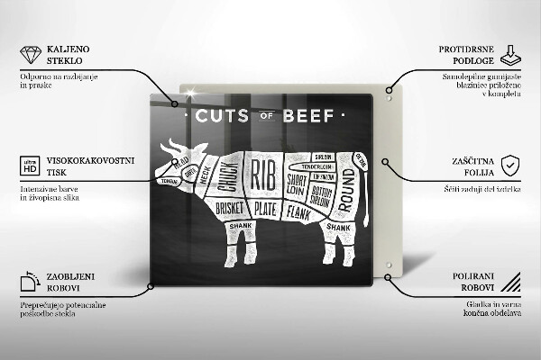 Kitchen worktop saver Cow meat beef