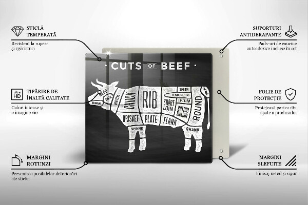 Kitchen worktop saver Cow meat beef