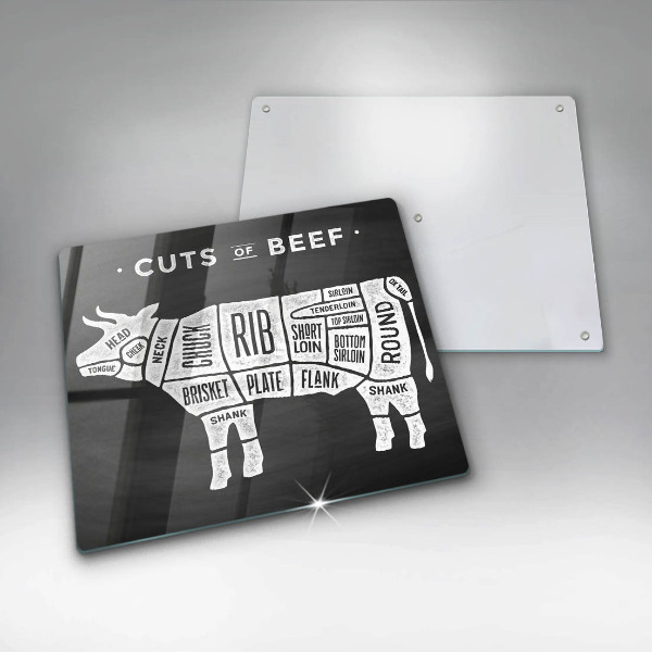 Kitchen worktop saver Cow meat beef