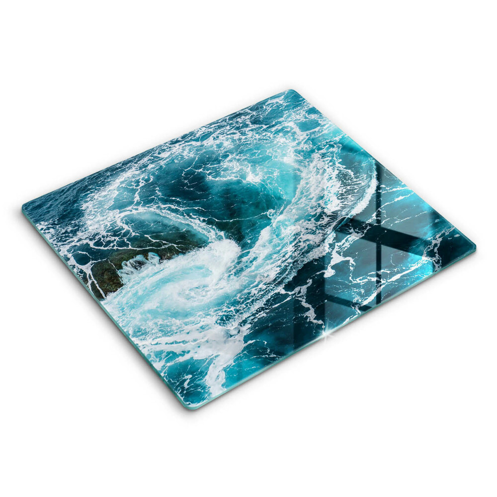 Induction hob cover Foamed water waves