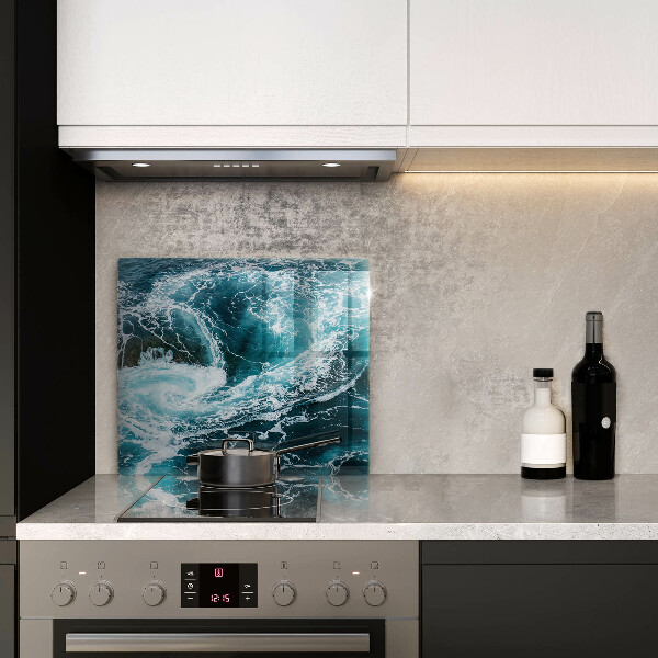 Induction hob cover Foamed water waves