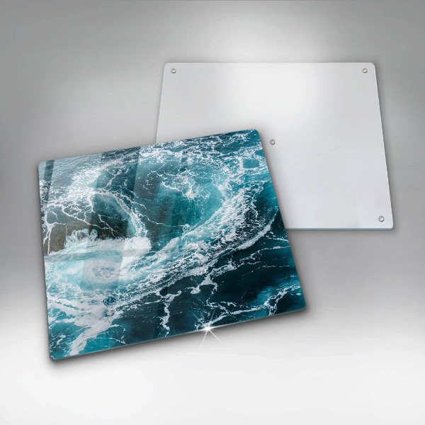 Induction hob cover Foamed water waves