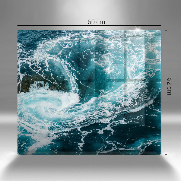 Induction hob cover Foamed water waves