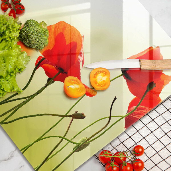 Kitchen worktop saver Red flowers