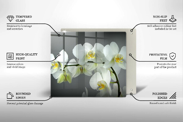 Kitchen worktop saver White orchid flowers