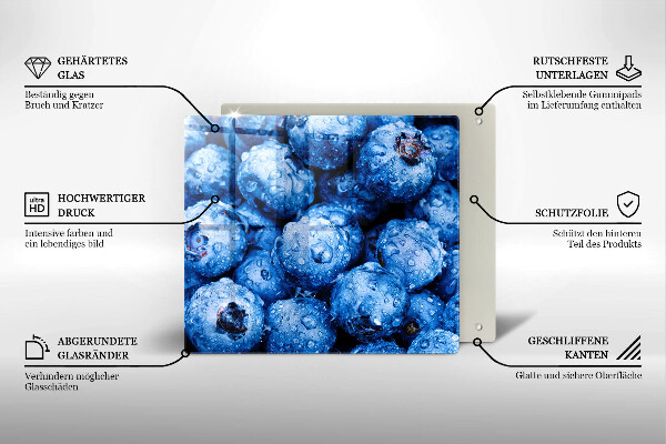 Worktop heat protector Juicy blueberries