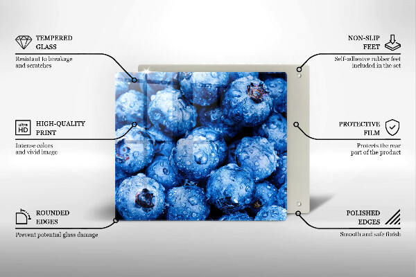 Worktop heat protector Juicy blueberries