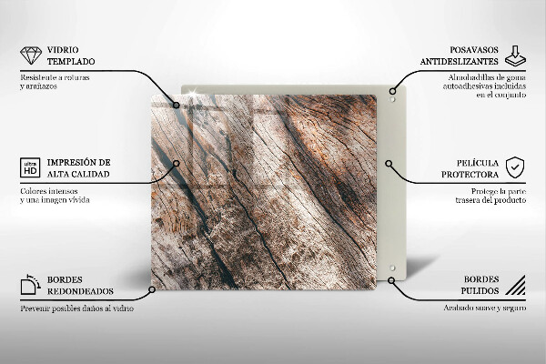 Worktop heat protector Wood structure