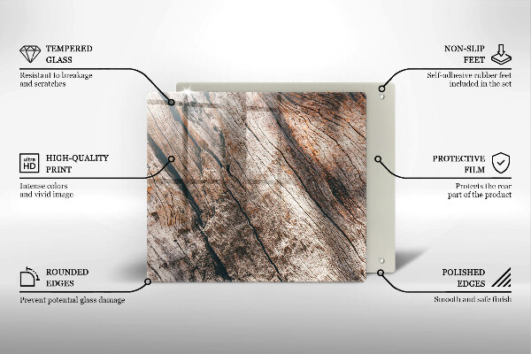 Worktop heat protector Wood structure