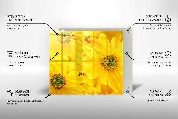 Worktop heat protector Flowers petals