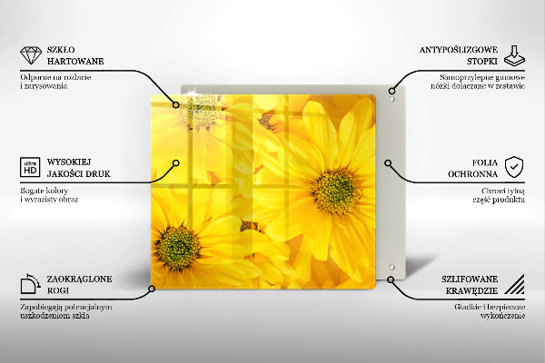 Worktop heat protector Flowers petals