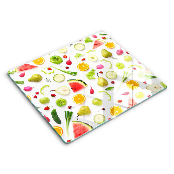 Worktop heat protector Fruit and vegetables pattern