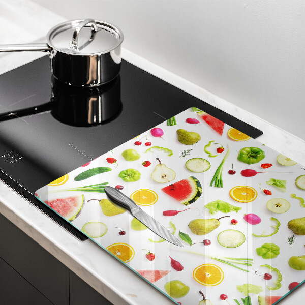Worktop heat protector Fruit and vegetables pattern