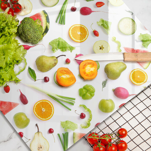 Worktop heat protector Fruit and vegetables pattern