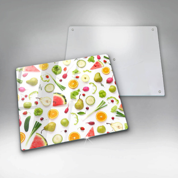 Worktop heat protector Fruit and vegetables pattern