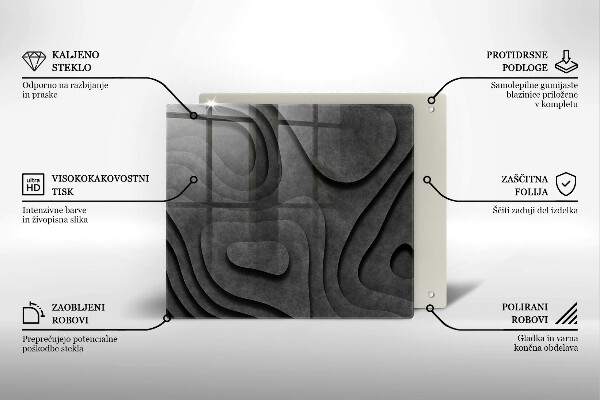 Worktop heat protector 3D stone shapes