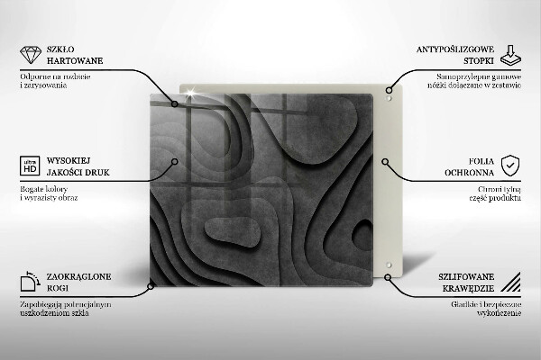 Worktop heat protector 3D stone shapes