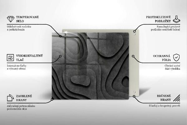 Worktop heat protector 3D stone shapes