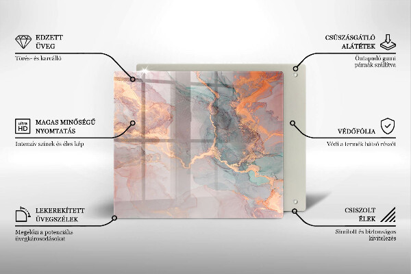 Kitchen worktop saver Marble with gold