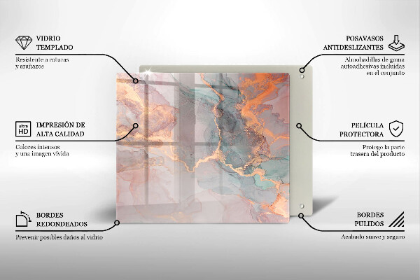 Kitchen worktop saver Marble with gold