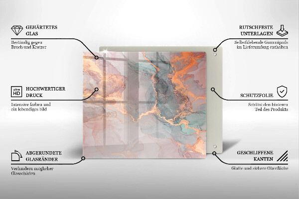 Kitchen worktop saver Marble with gold