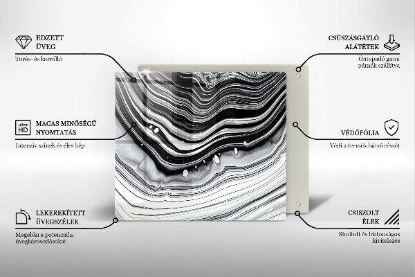 Worktop heat protector Ink abstraction