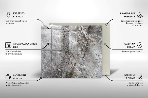 Induction hob cover Stone texture