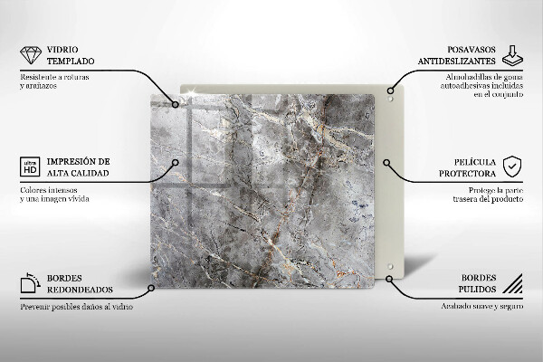 Induction hob cover Stone texture