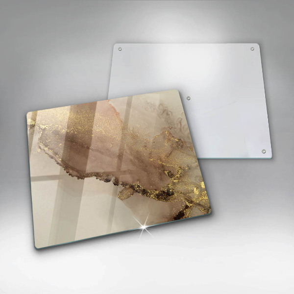 Induction hob cover Abstraction gold