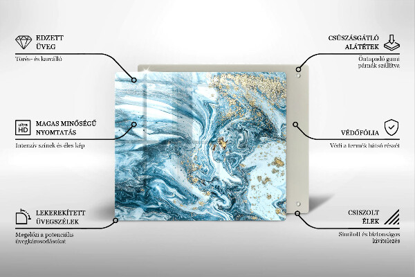 Kitchen worktop saver Structure with gold