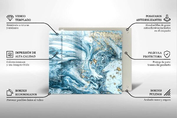 Kitchen worktop saver Structure with gold