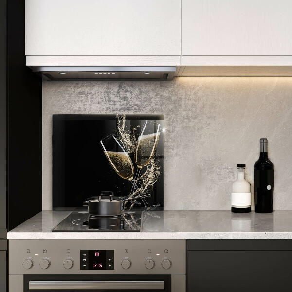 Induction hob cover Champagne glasses
