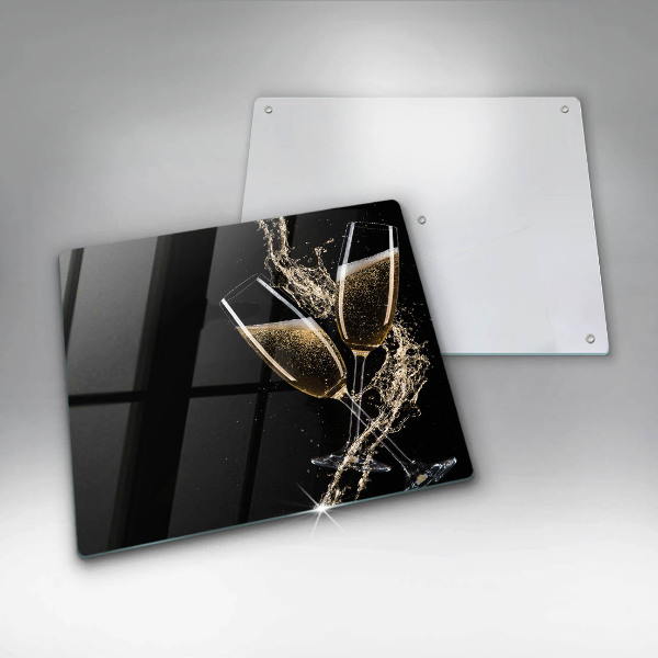 Induction hob cover Champagne glasses