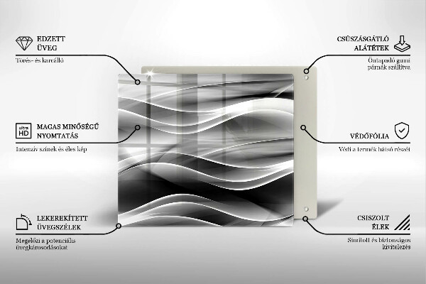 Induction hob cover Abstraction mild lines